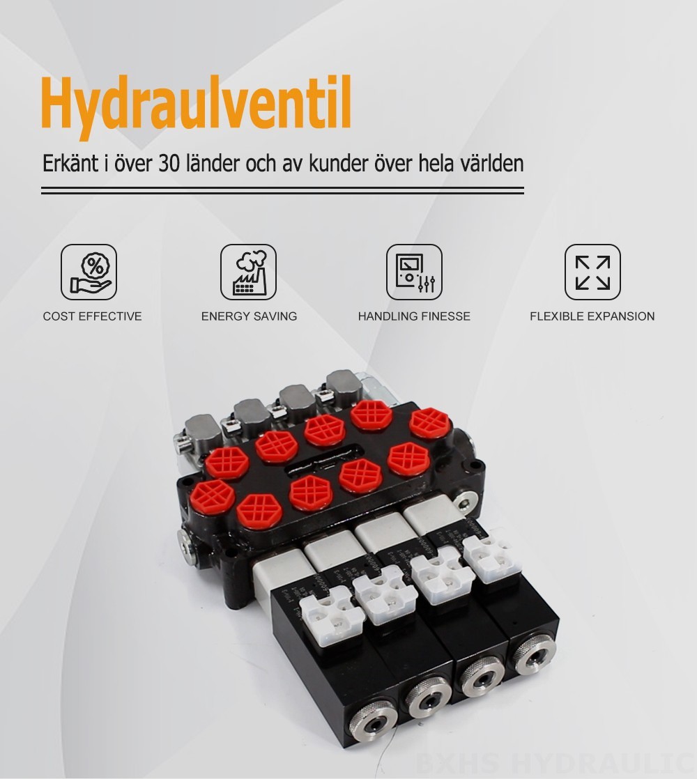 Q45 Solenoid och Manuell 4 spolar Monoblockriktningsventil
